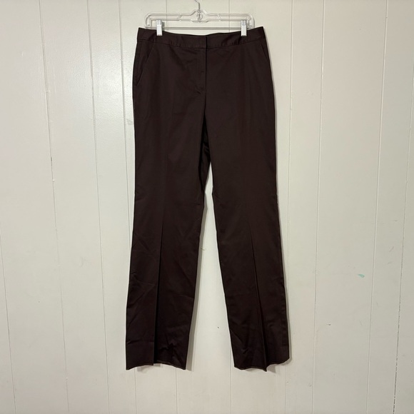 St. John Pants - St. John For Neiman Marcus Fudge Brown Cotton Blend Career Pants Size 10